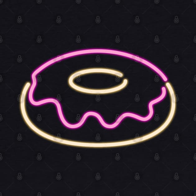 80's Gift 80s Retro Neon Sign Donut by PhuNguyen